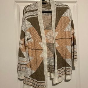 Cozy printed cardigan
